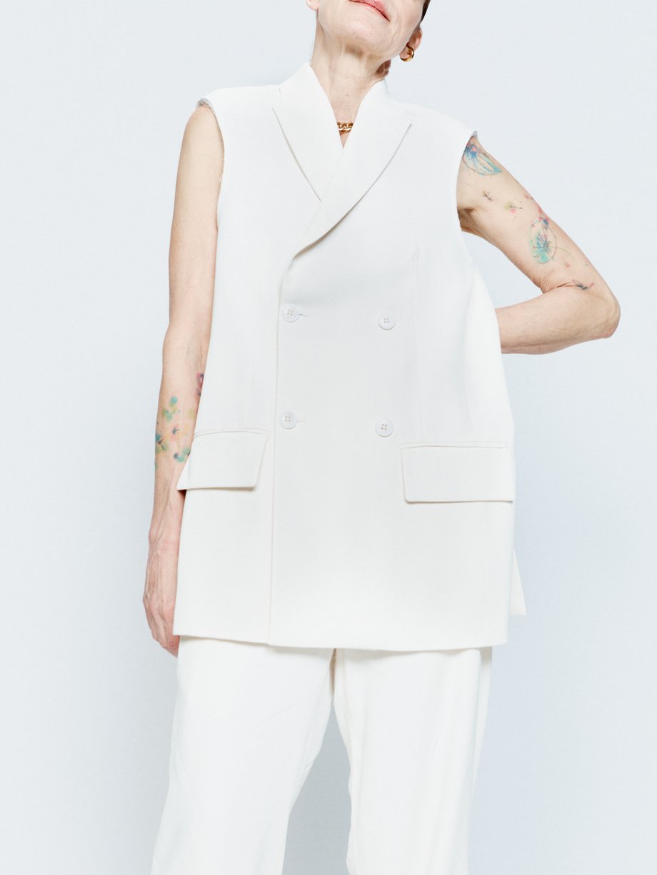 White Dream fluid sleeveless jacket | Raey | MATCHES UK