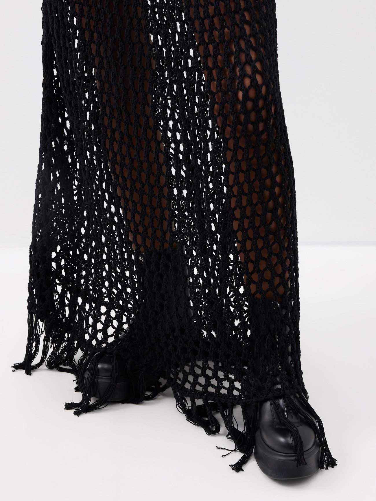 Scully RangeWear Womens Black 100% Cotton Ruffle Crochet Lace