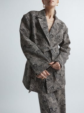 Raey Exaggerated jacquard wool-blend tux blazer