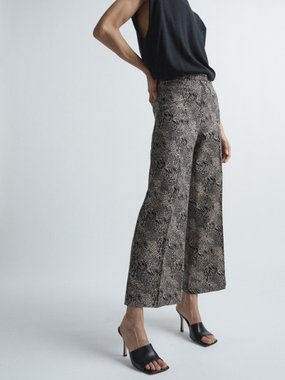 Raey Flared jacquard wool-blend cropped trousers