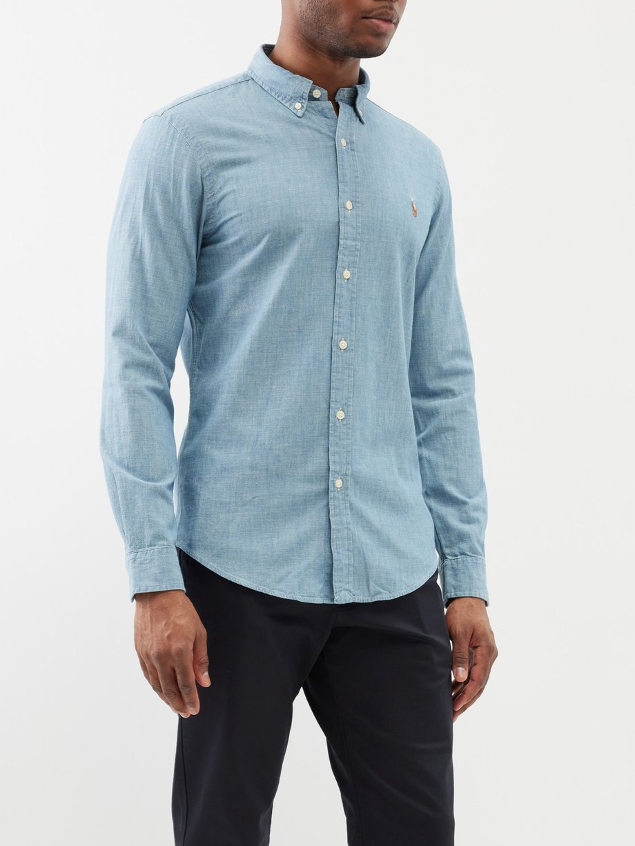 Blue Cotton Oxford shirt | Polo Ralph Lauren | MATCHES UK