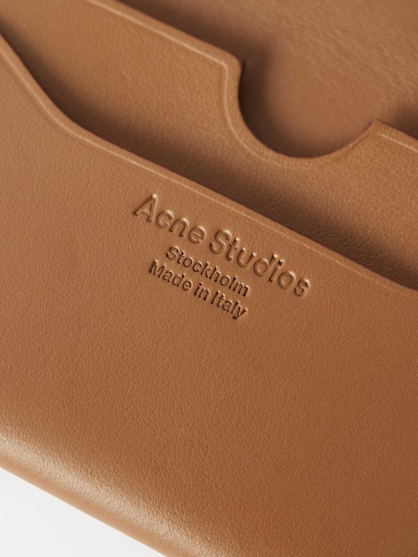Acne Studios Logo-print leather bi-fold cardholder