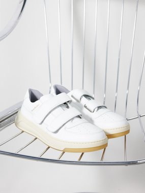 Acne Studios Velcro-fastening leather low-top trainers