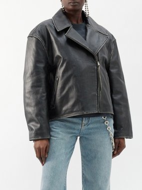 Balmain Cropped Leather Top, $2,358, MATCHESFASHION.COM