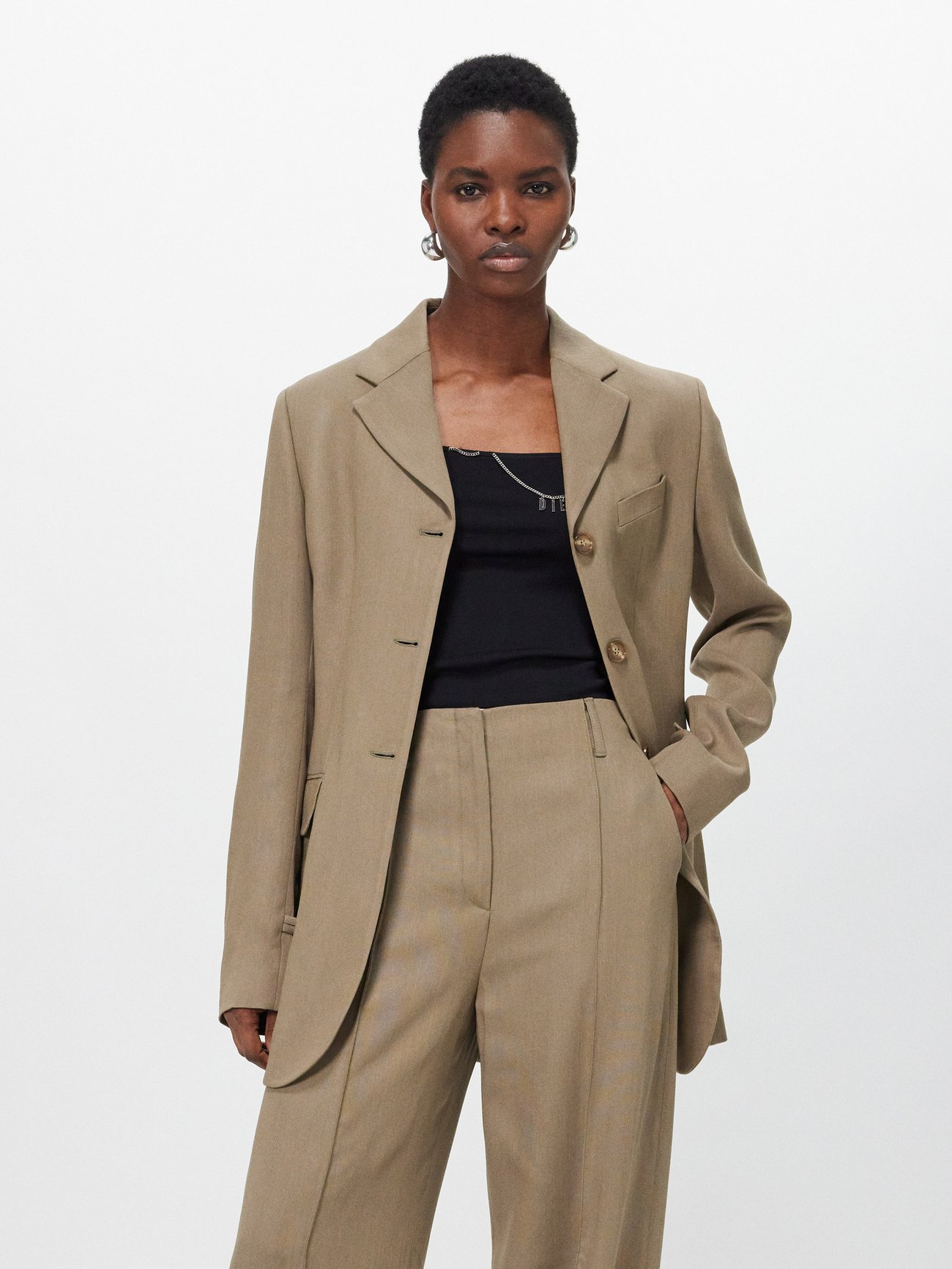 Jolcie wool-blend double-crepe suit jacket