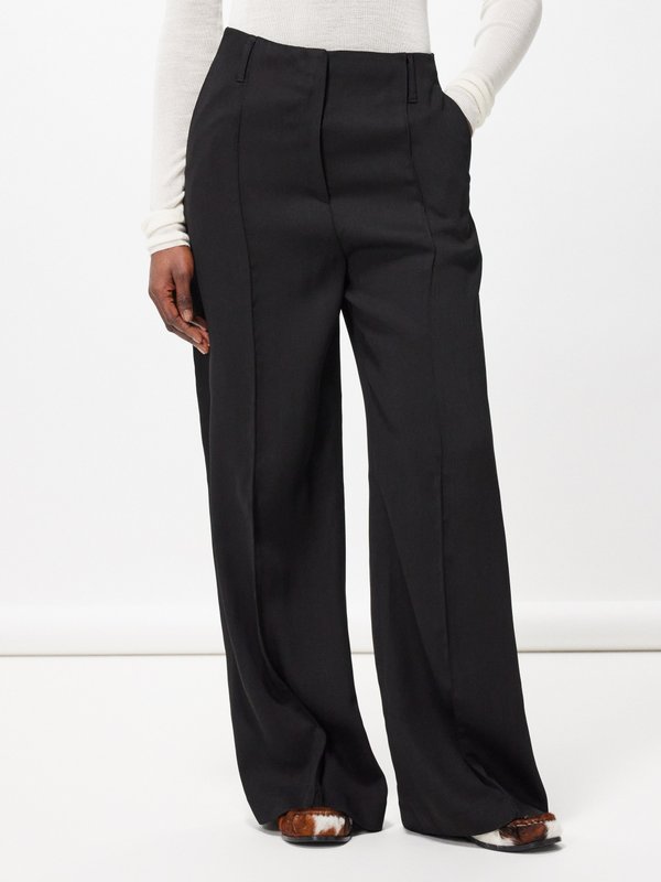 Acne Studios Pitmel wool-blend crepe tailored suit trousers