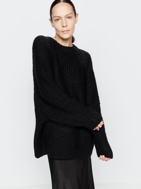 Raey Geometric hand-knit cashmere-blend jumper