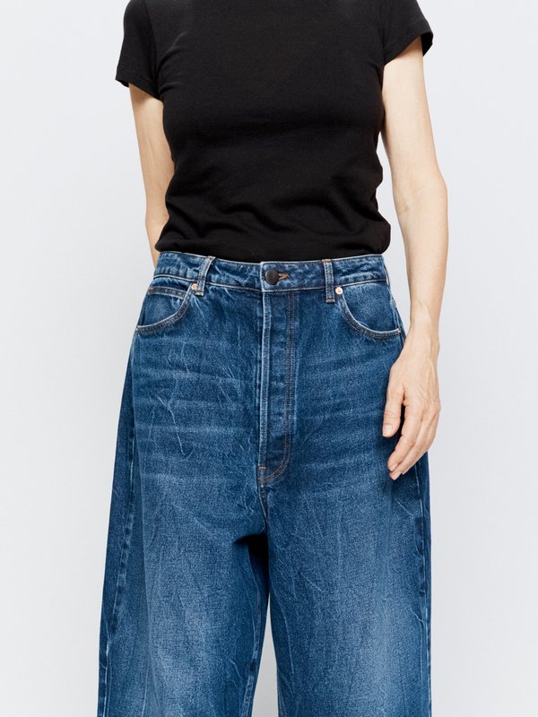 Raey Crop drop organic-cotton low-rise baggy jeans