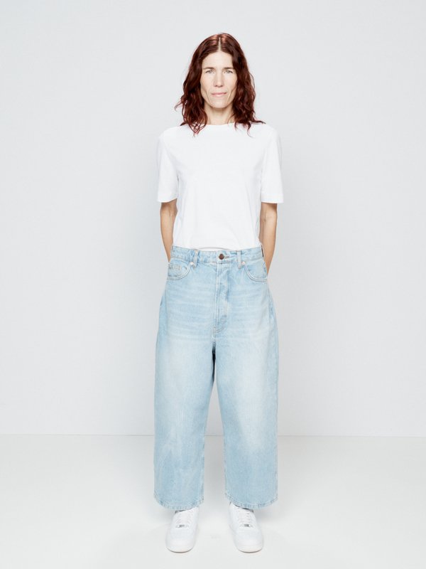 Raey Crop drop organic-cotton low-rise baggy jeans