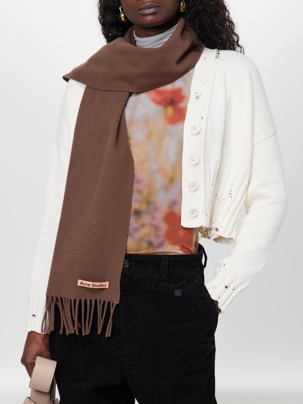 Acne Studios Canada fringed wool scarf