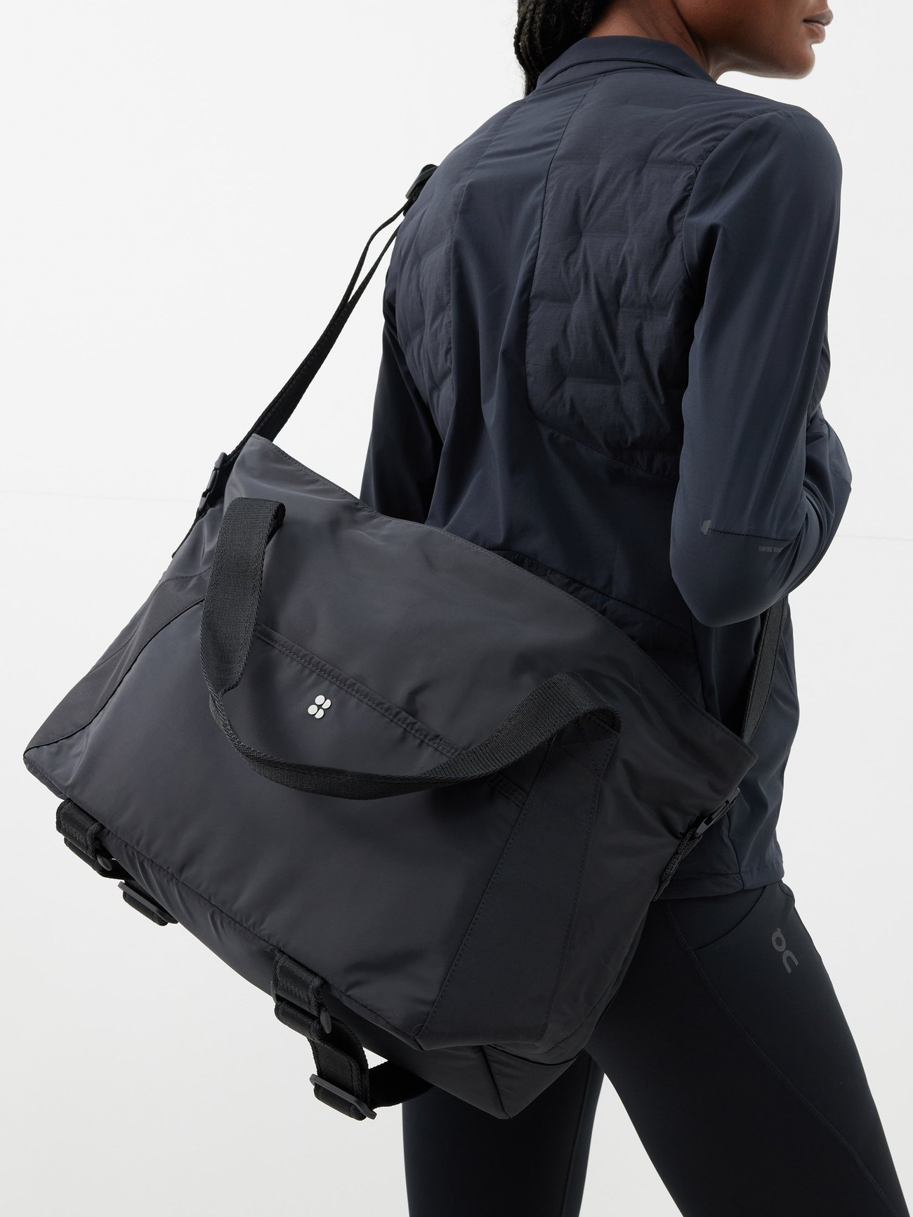 Black Icon nylon tote bag | Sweaty Betty | MATCHES UK
