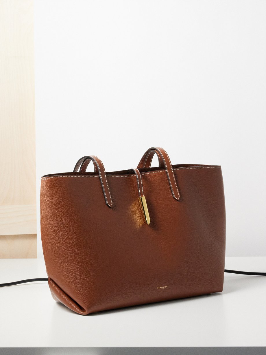 DeMellier Tokyo small grained-leather tote bag