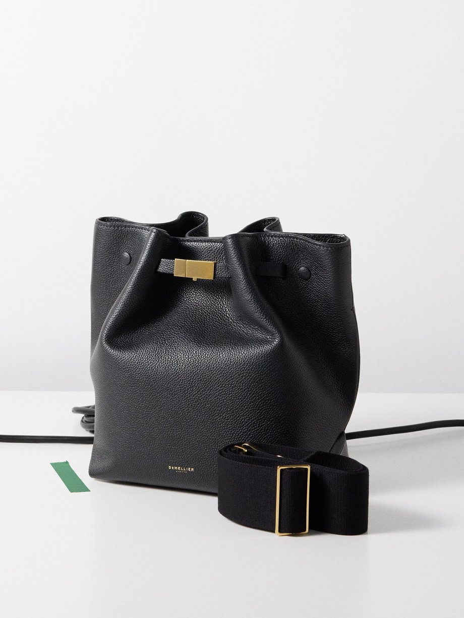 Black leather bucket bag uk new arrivals