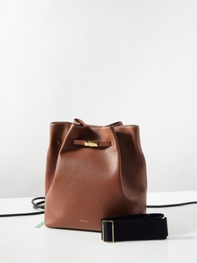 DeMellier New York large grained-leather bucket bag