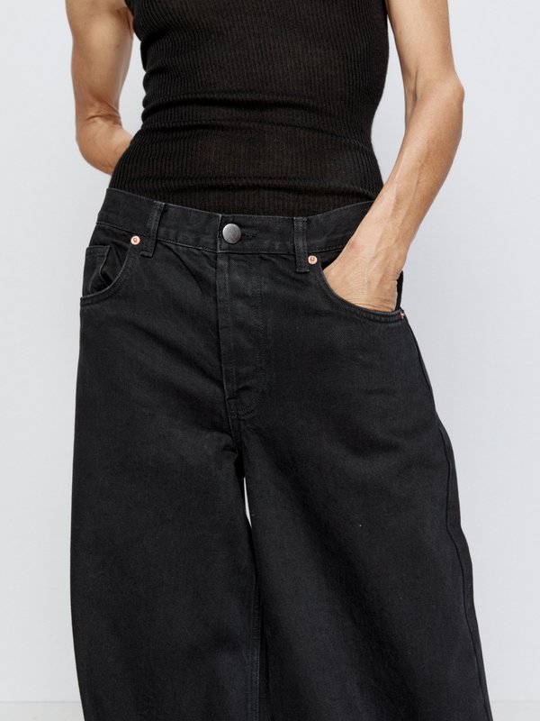 Black Loon organic-cotton flared jeans, Raey