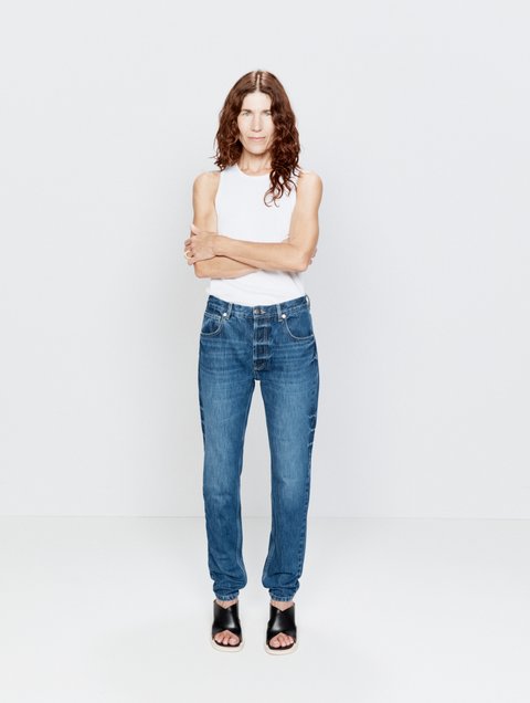 Betabrand Cotton Blend Straight Leg Jeans for Women