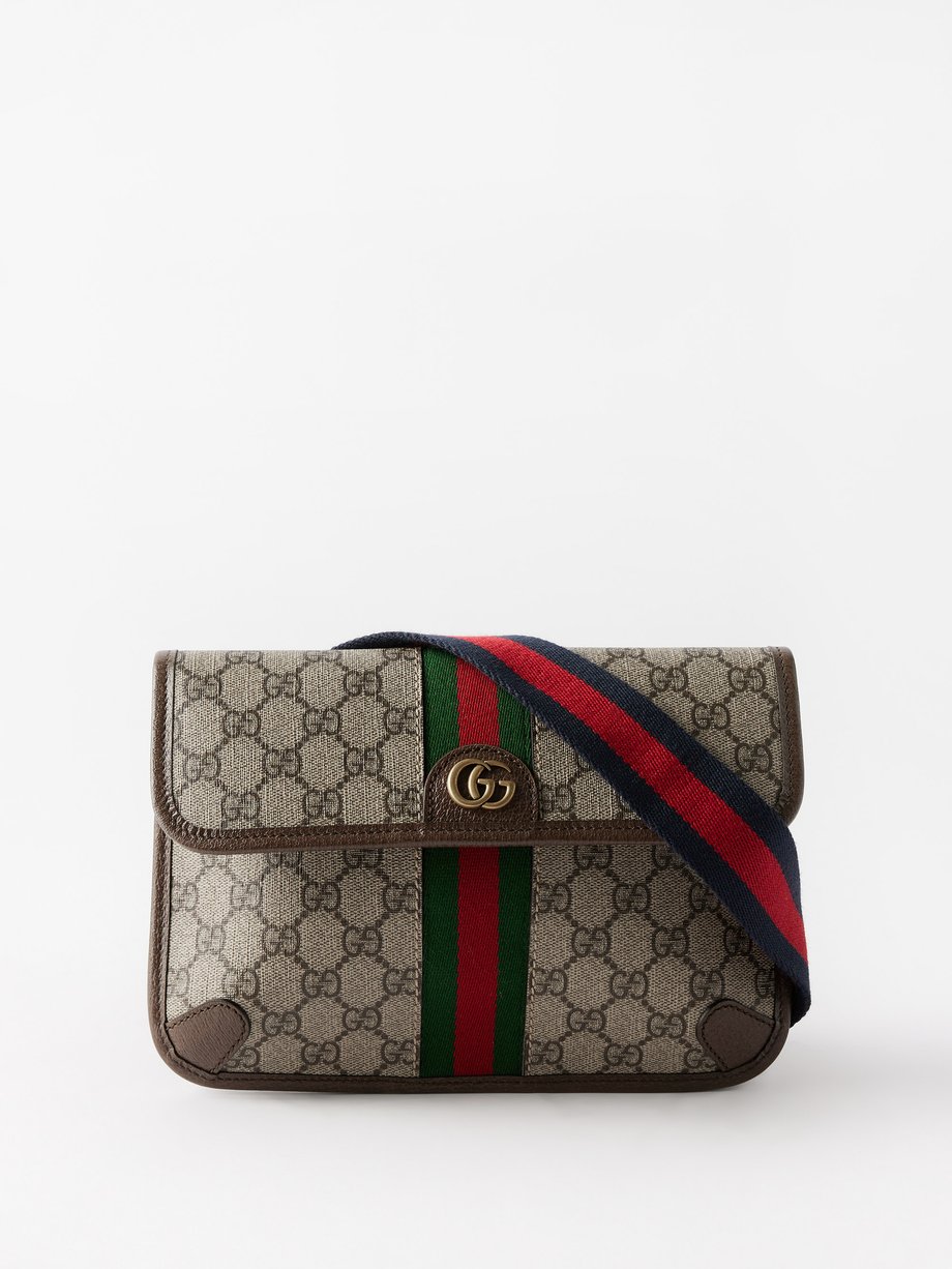 Brown Gucci GG Supreme Belt Bag