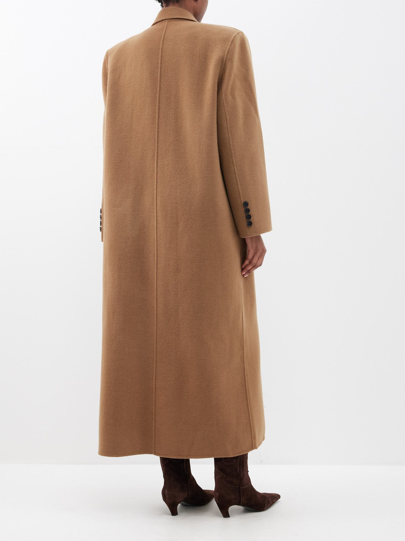 THE FRANKIE SHOP Gaia oversized double-breasted wool-blend felt coat