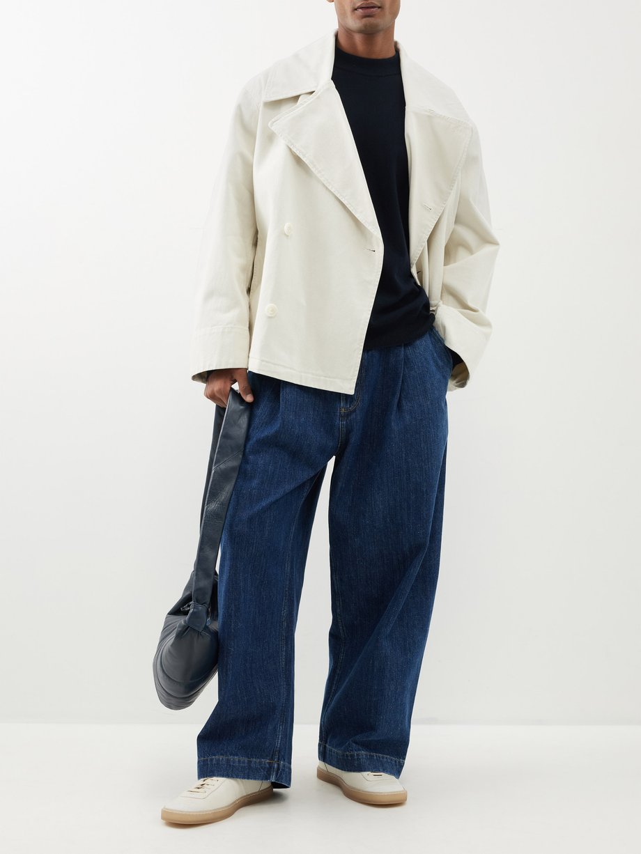 Indigo Single-pleat wide-leg jeans | Studio Nicholson | MATCHES UK