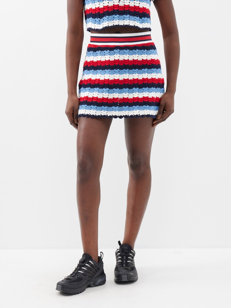 The Upside Chantilly Rue crocheted cotton mini skirt