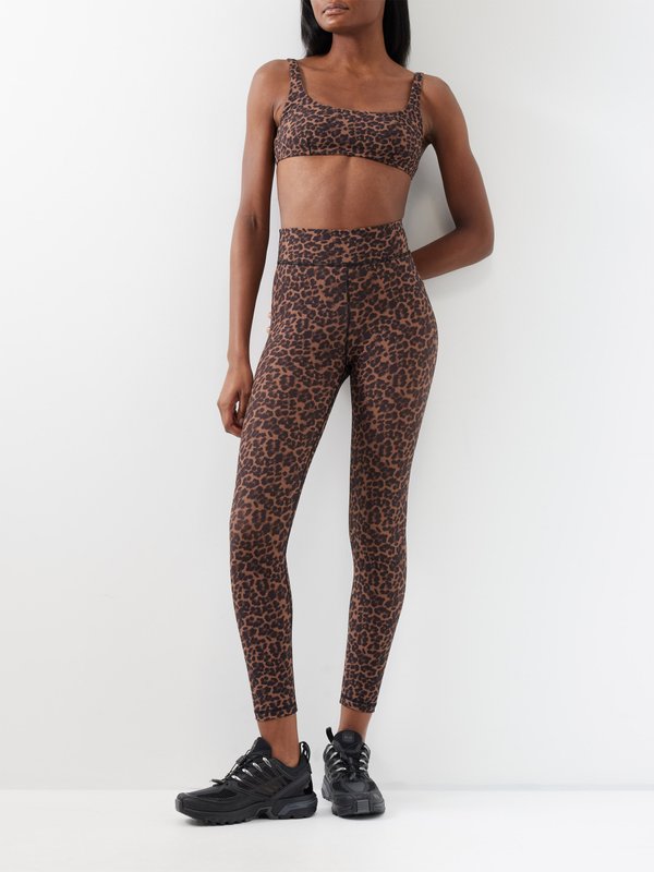 The Upside Biarritz 25" leopard-print leggings