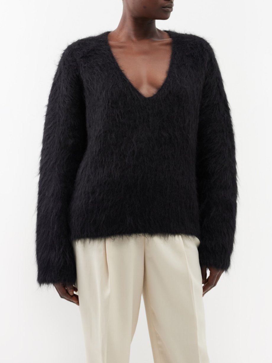 Toteme V-neck alpaca-blend sweater
