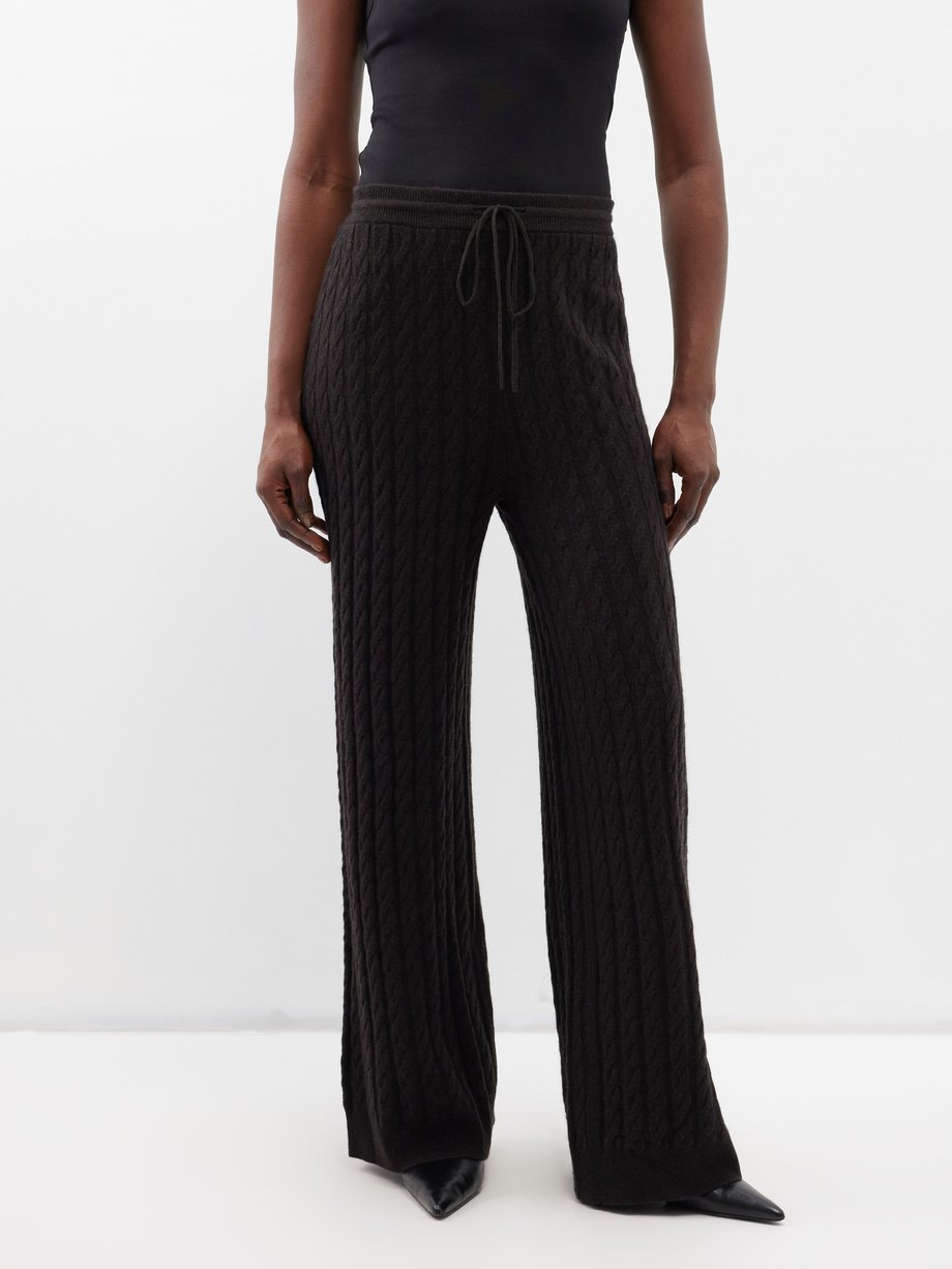 $490 Toteme Women's Brown Business Wool Wide-Leg Trousers Pants Size 32 |  eBay