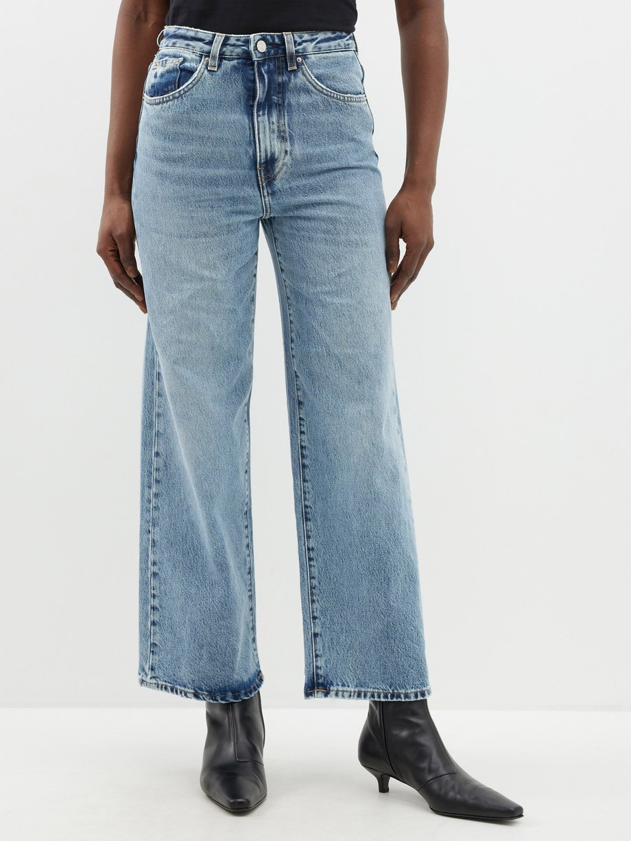 Blue Cropped straight-leg jeans | Toteme | MATCHES UK
