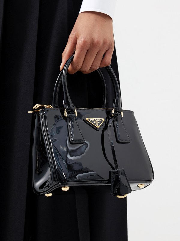 Prada Galleria mini patent-leather handbag