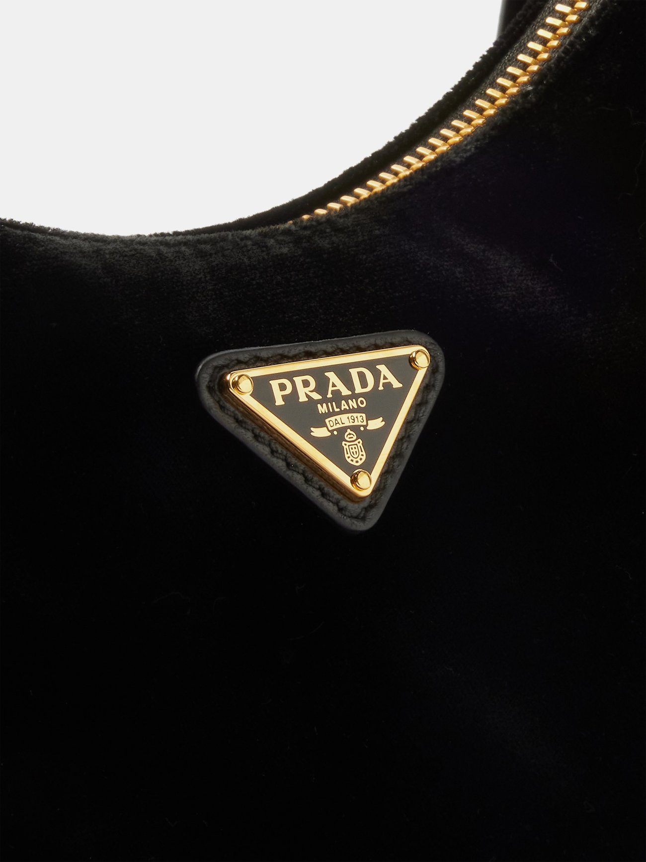 Black Prada Re-edition Velvet Mini-bag