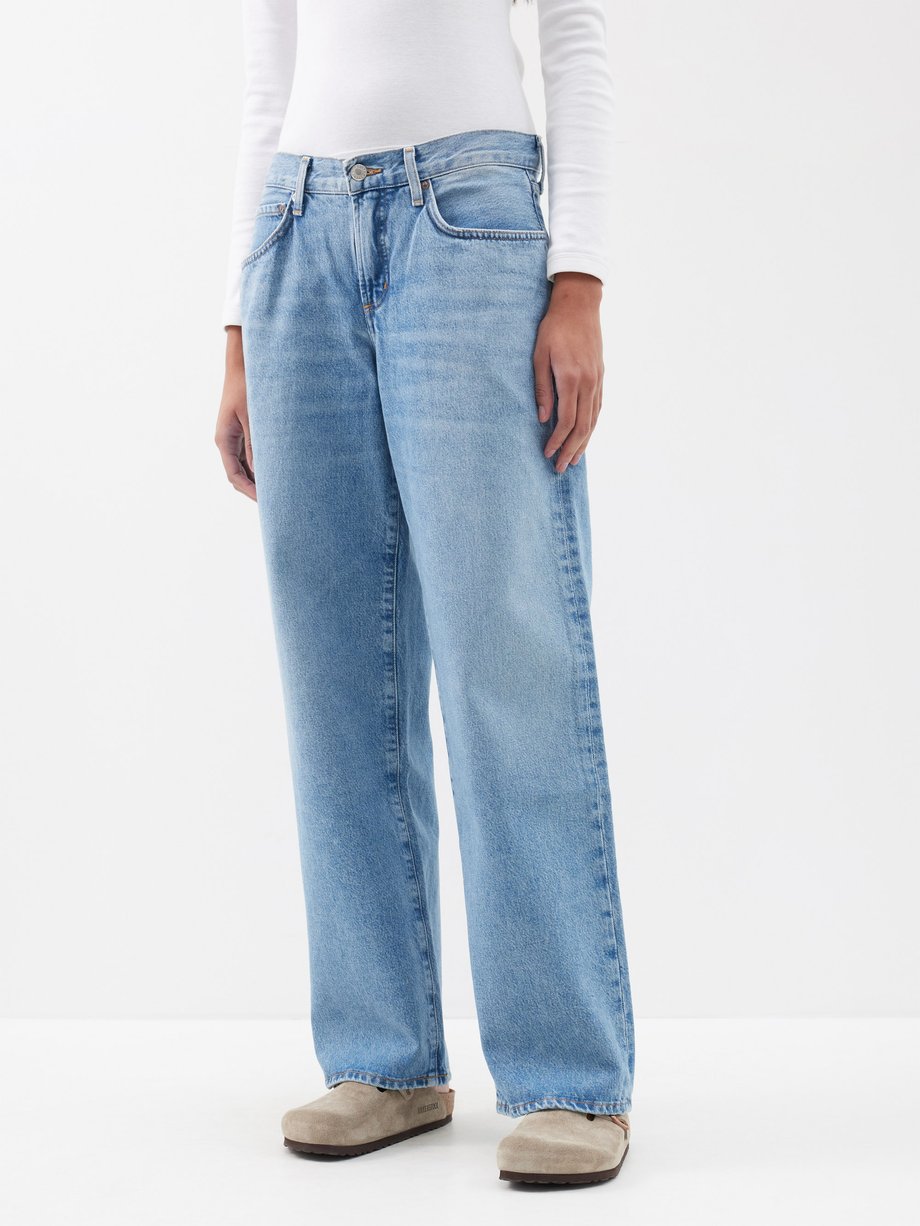 Blue Fusion low-rise organic-cotton jeans | Agolde | MATCHES UK