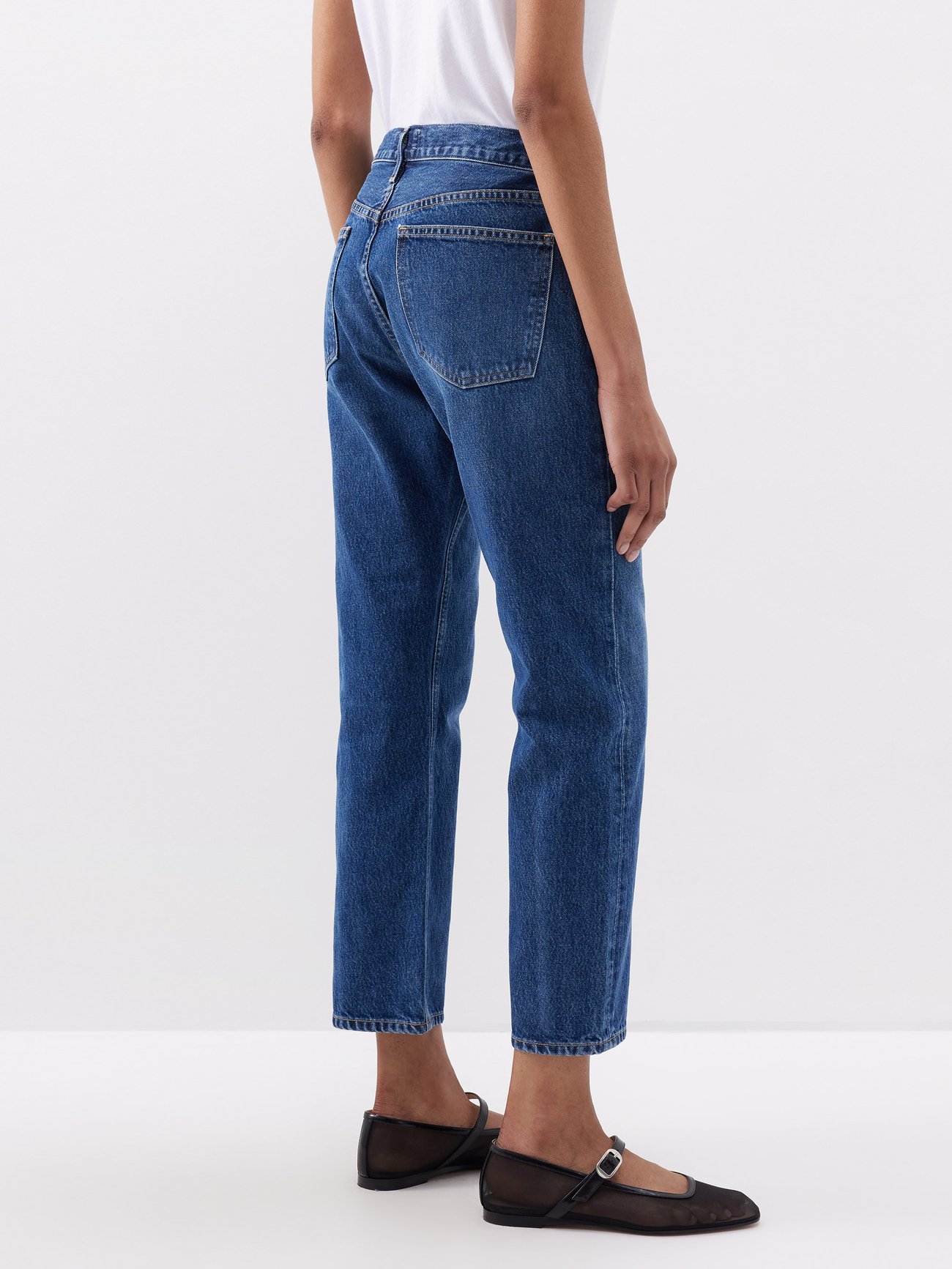 Blue Side-stripe cuffed jeans, Alexander McQueen