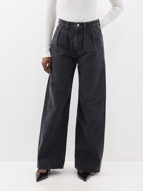 Citizens of Humanity Maritzy pleated organic-cotton wide-leg jeans