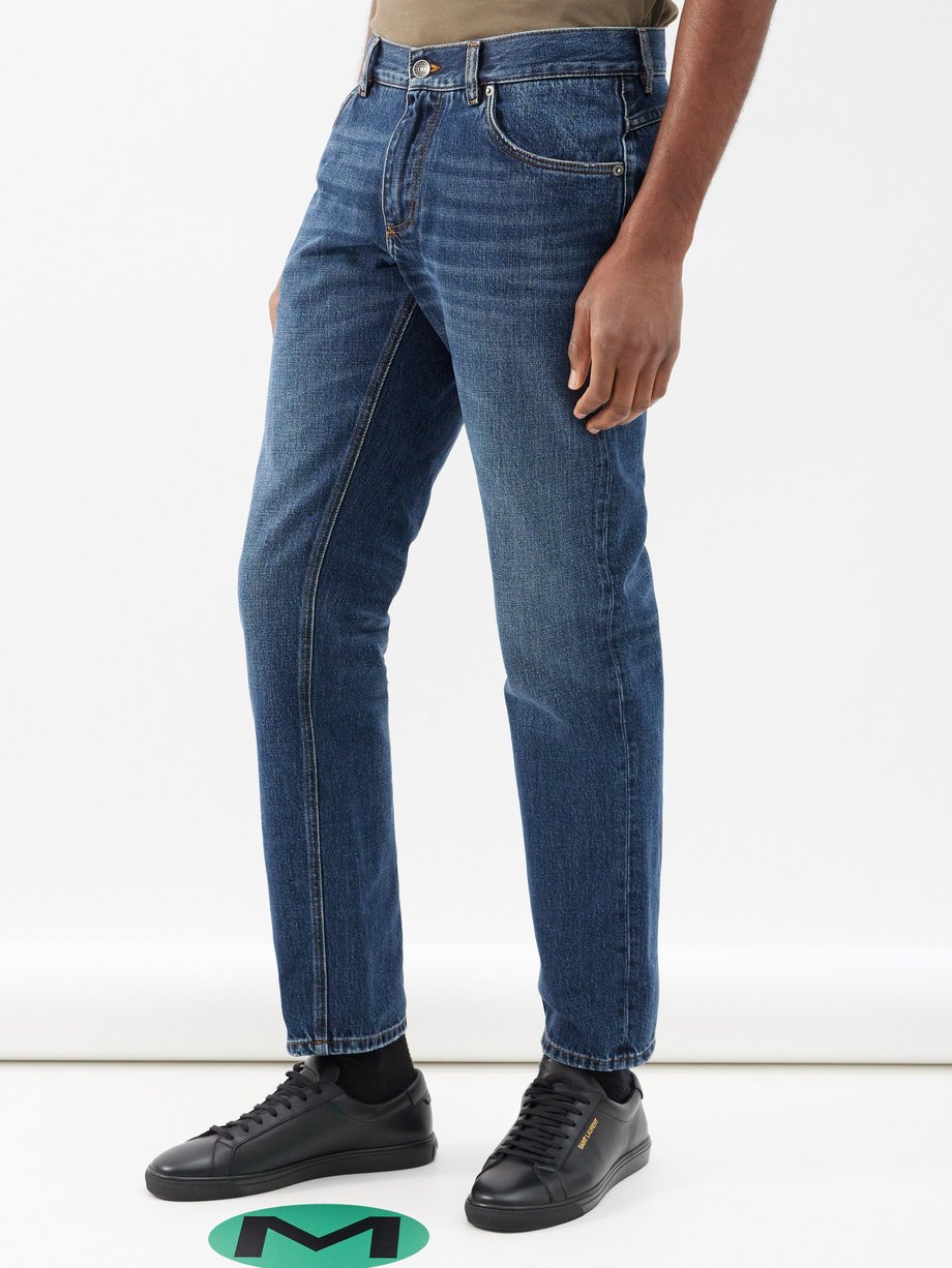 Dolce & Gabbana Logo-plaque slim-leg jeans