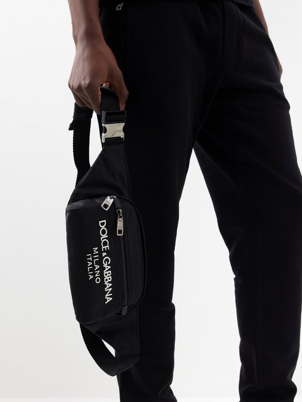 Dolce & Gabbana Logo-embossed nylon belt bag