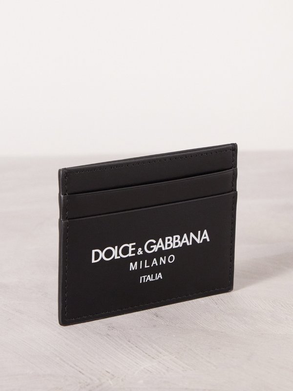 Dolce & Gabbana Logo-print leather cardholder