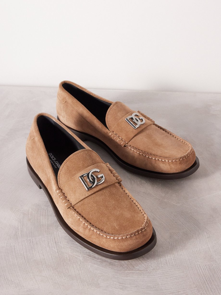 Dolce & Gabbana Logo-plaque suede loafers