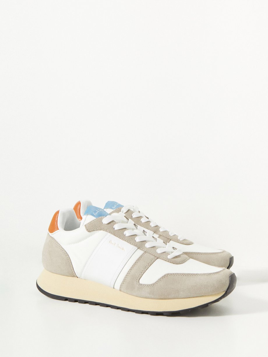 White Eighties leather and suede trainers | Paul Smith | MATCHES UK