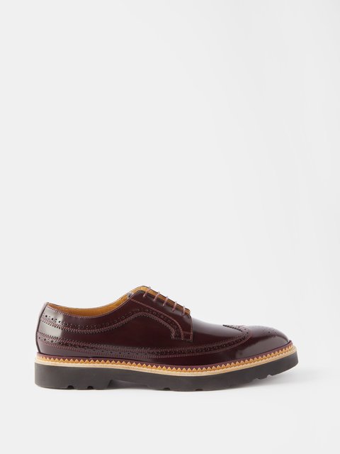 Burgundy Count leather brogues | Paul Smith | MATCHES UK