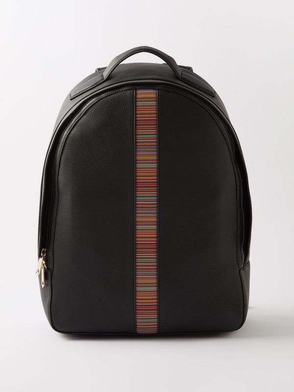 Paul Smith Signature Stripe leather backpack