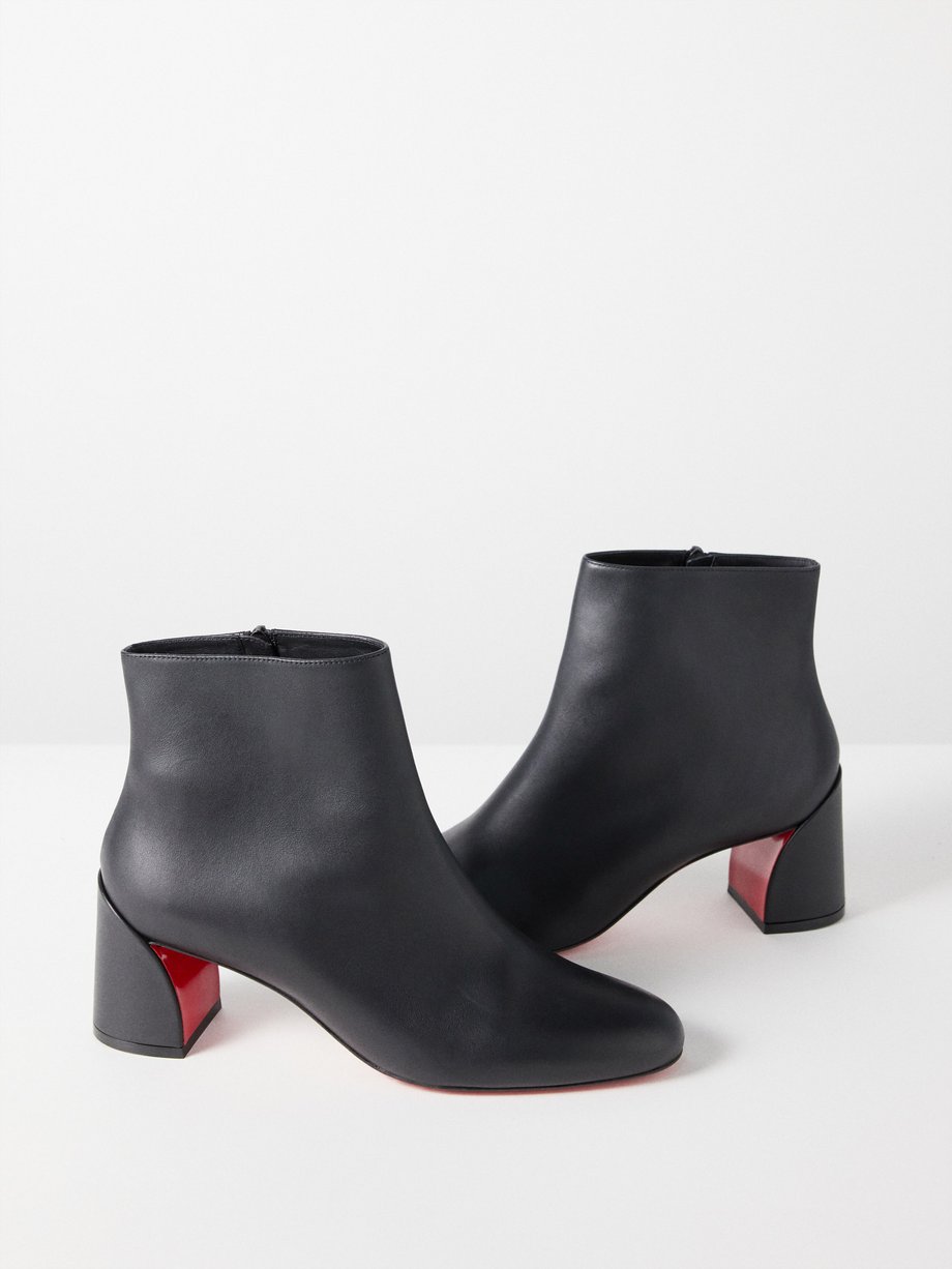 Black Turela 55 leather boots | Christian Louboutin | MATCHES UK