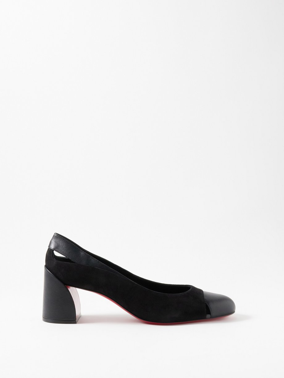 Christian Louboutin Miss Duvette 55 suede and leather pumps
