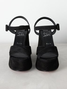 Christian Louboutin Supramariza 130 suede wedge sandals