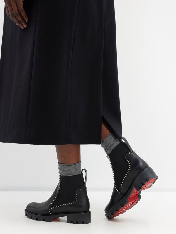 Christian Louboutin Out Lina spiked leather Chelsea boots