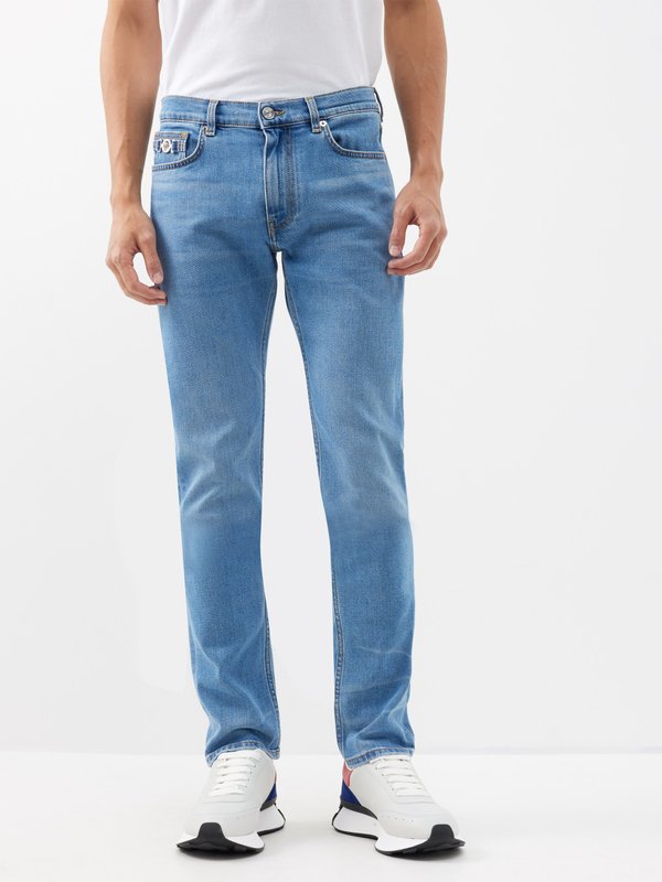 Versace Stonewashed slim-leg jeans