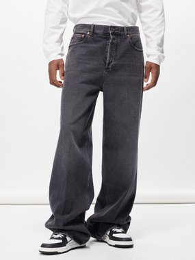 Valentino Garavani V-plaque wide-leg jeans