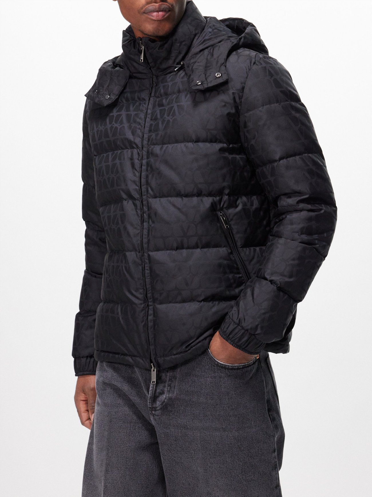 Valentino Garavani Toile Iconographe hooded jacket - Black