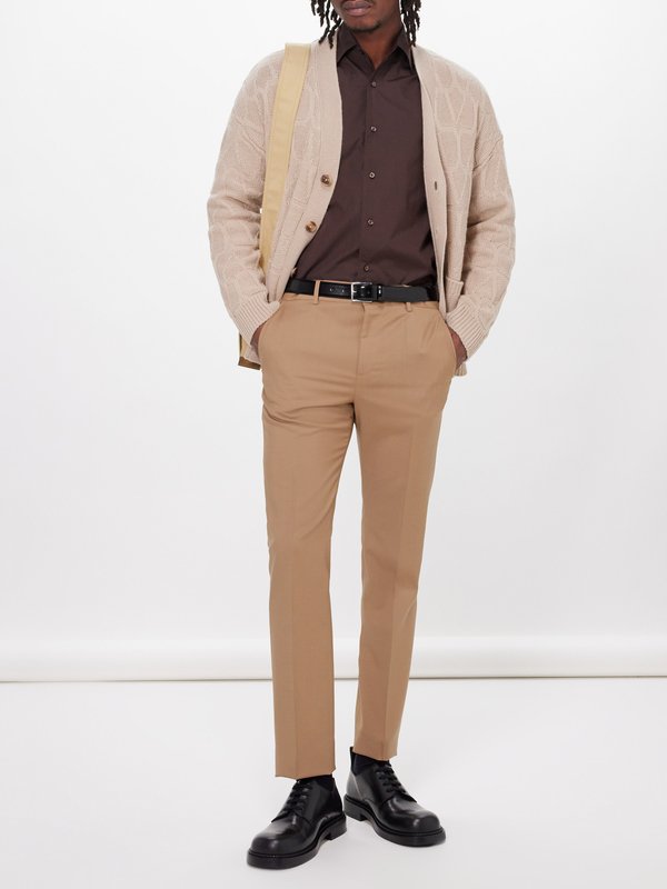 Valentino Garavani Wool-blend twill straight-leg trousers