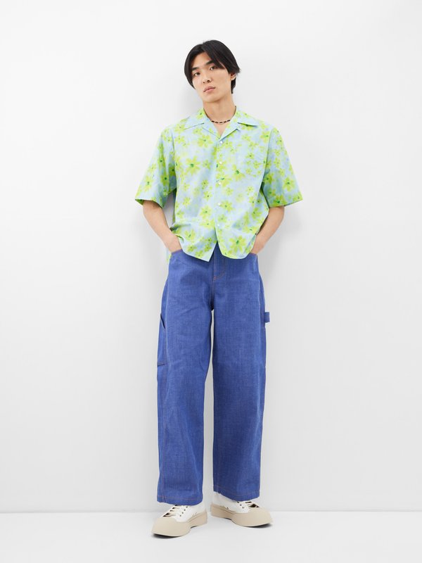 Marni Floral-print cotton short-sleeved shirt