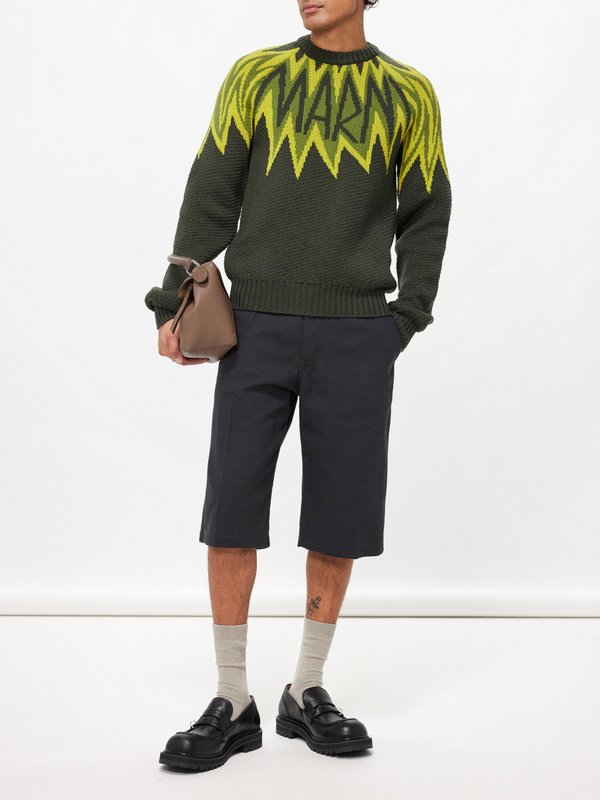 Marni Fire Island-jacquard cotton sweater